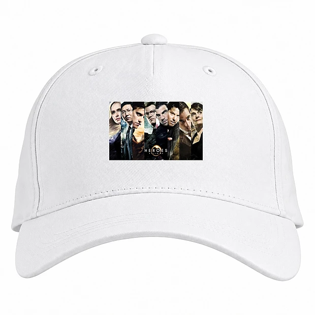 Baseball cap with Print Heroes Characters - white
