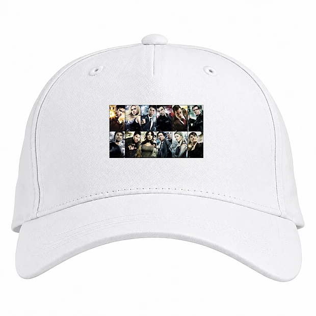 Baseball cap with Print Heroes Main Characters - white