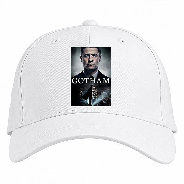 Baseball cap with Print Gotham Theme Print - white