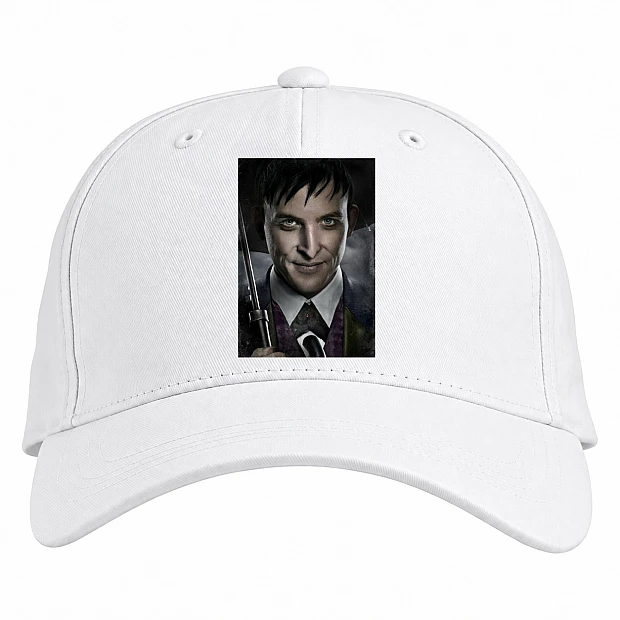 Baseball cap with Print Gotham Oswald Cobblepot - white