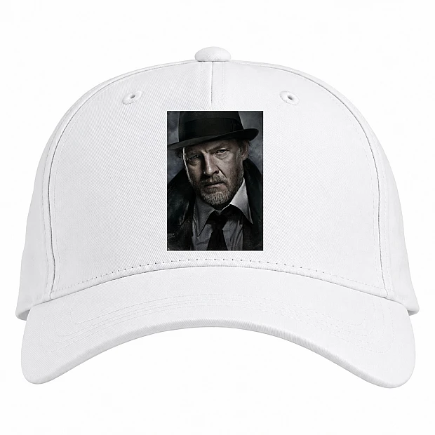 Baseball cap with Print Gotham Harvey Bullock - white