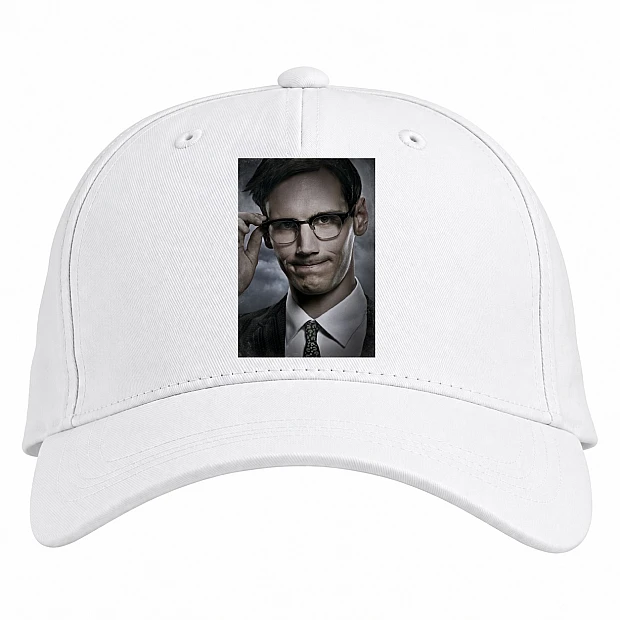 Baseball cap with Print Gotham Edward Nygma - white