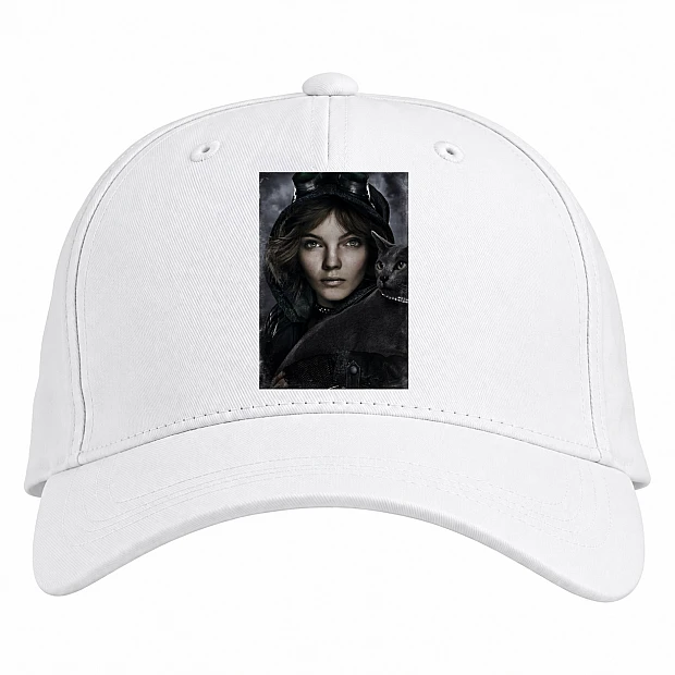 Baseball cap with Print Gotham Selina Kyle - white