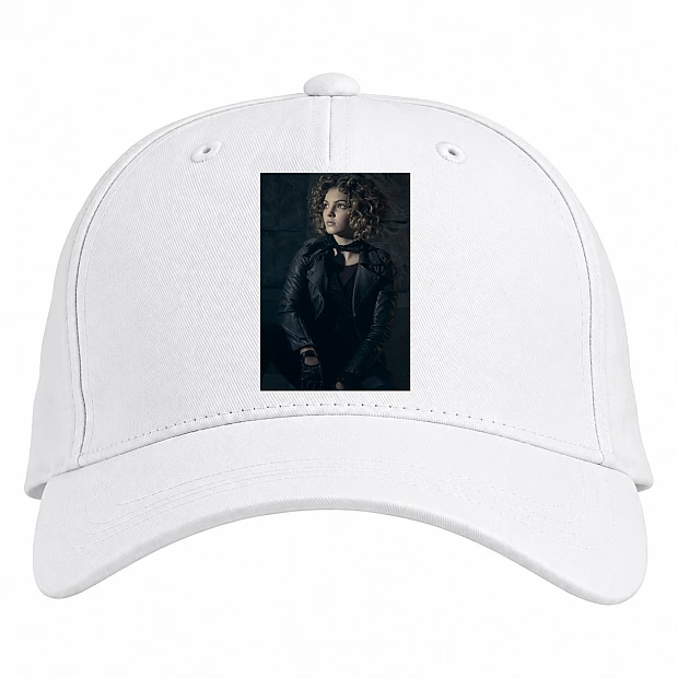 Baseball cap with Print Gotham Hero Selina Kyle - white