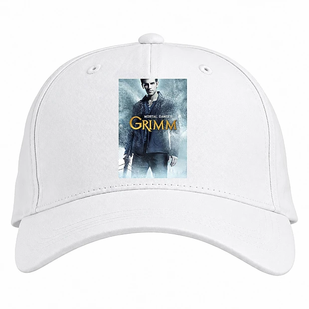 Baseball cap with Print Grimm Print - white