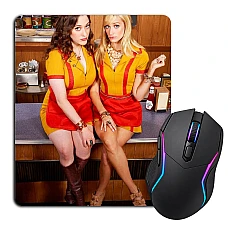 Mouse pad with print 2 Broke Girls Heroes