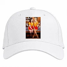 Baseball cap with Print 2 Broke Girls Heroes - white