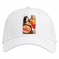 Baseball cap with Print 2 Broke Girls Theme - white