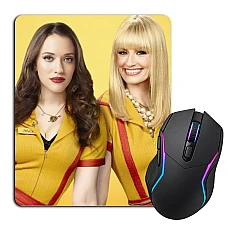 Mouse pad with print 2 Broke Girls Main Heroes
