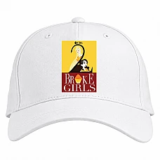 Baseball cap with Print 2 Broke Girls Art Version - white