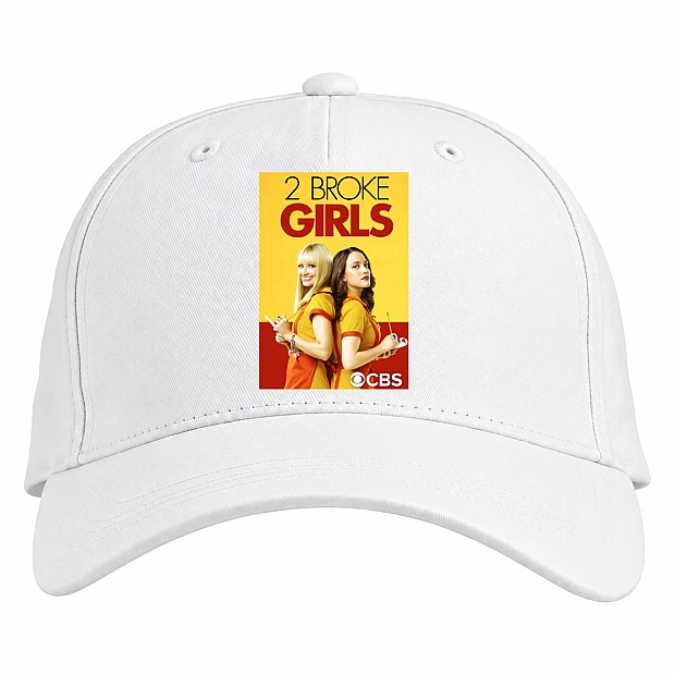 Baseball cap with Print 2 Broke Girls Cbs Edition - white
