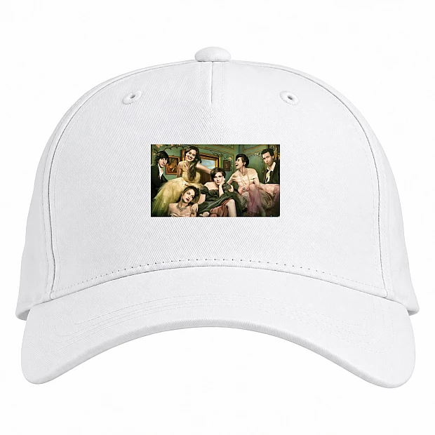 Baseball cap with Print Girls Heroes - white