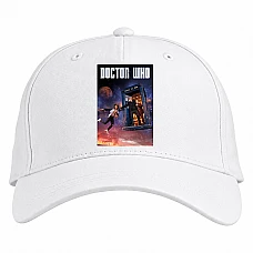 Baseball cap with Print Doctor Who Theme - white