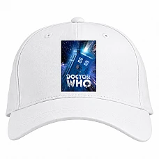 Baseball cap with Print Doctor Who Tardis Logo - white
