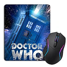 Mouse pad with print Doctor Who Tardis Logo