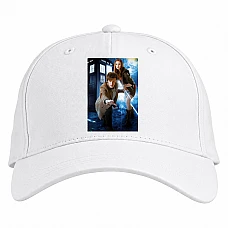 Baseball cap with Print Doctor Who Heroes Print - white