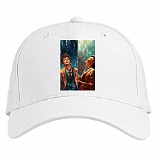 Baseball cap with Print Doctor Who Editin Art - white