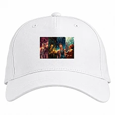 Baseball cap with Print Doctor Who Heroes Art - white