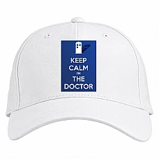 Baseball cap with Print Doctor Who Keep Calm - white