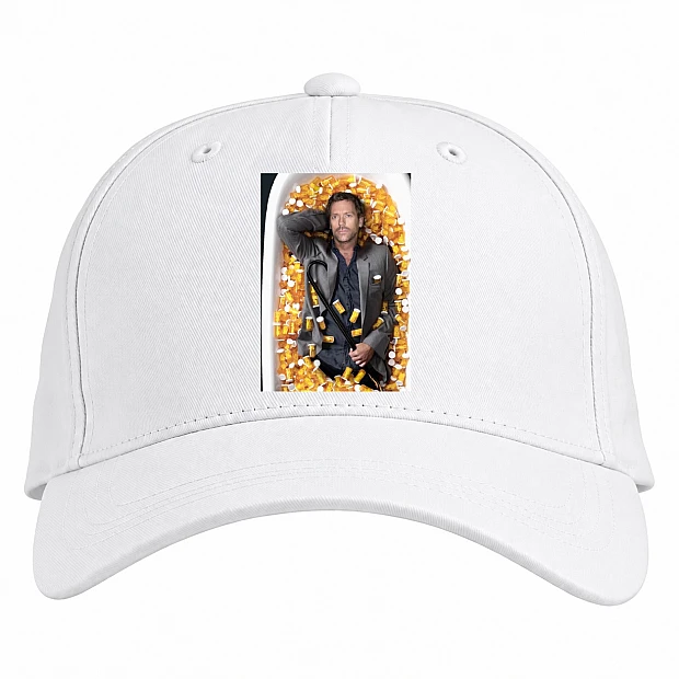 Baseball cap with Print House, M.D. Hero - white