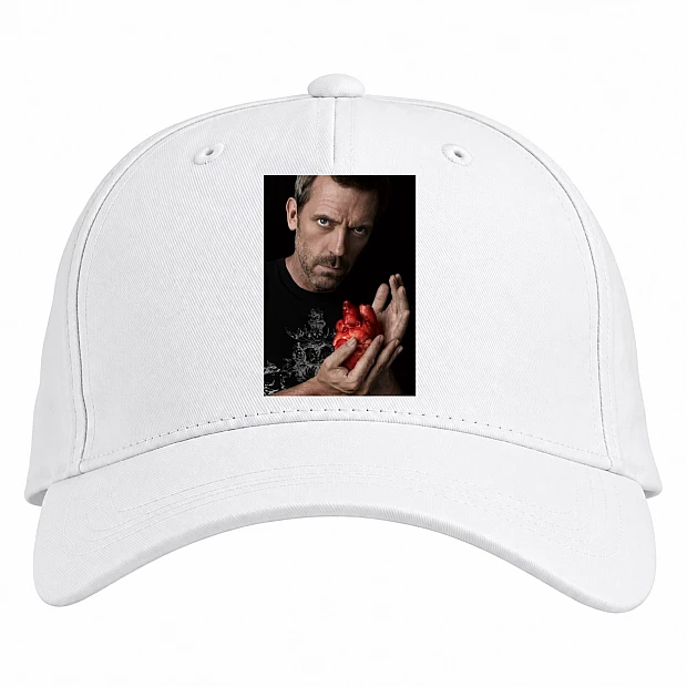 Baseball cap with Print House, M.D. Hero Print - white