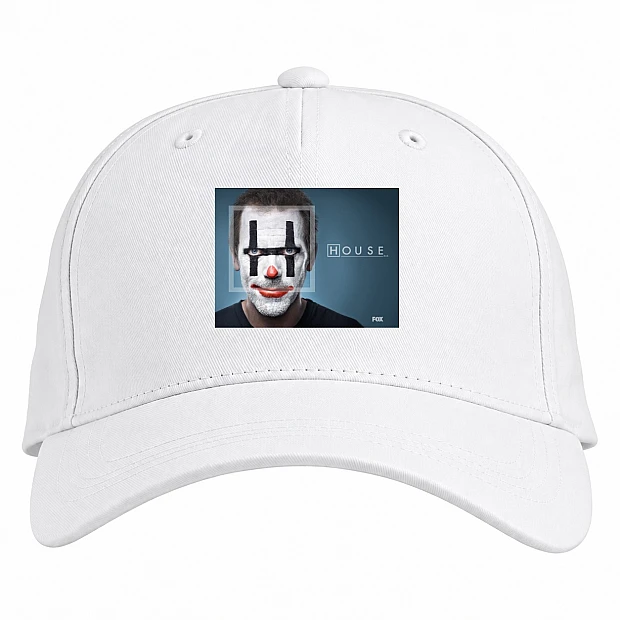 Baseball cap with Print House, M.D. Theme Print - white
