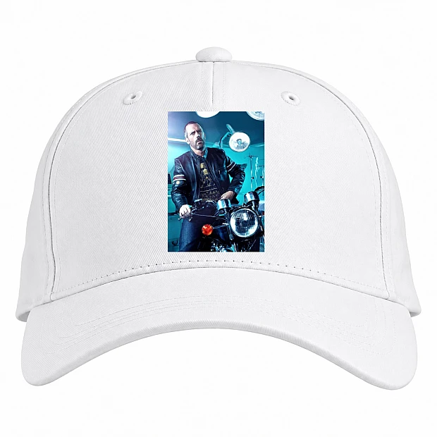 Baseball cap with Print House, M.D. Print Hero - white