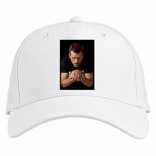 Baseball cap with Print House, M.D. Doctor Hero - white