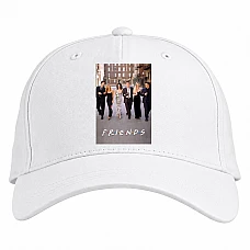 Baseball cap with Print Friends Heroes - white