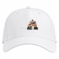 Baseball cap with Print Friends Heroes Print - white