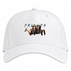 Baseball cap with Print Friends Main Heroes Print - white
