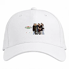 Baseball cap with Print Friends Cute Heroes - white