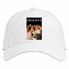 Baseball cap with Print Friends Theme Print - white