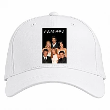 Baseball cap with Print Friends Thematical Print - white