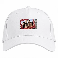 Baseball cap with Print Friends Frame Heroes - white