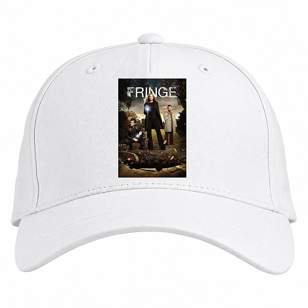 Baseball cap with Print Fringe Print - white