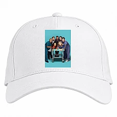 Baseball cap with Print Scrubs Heroes - white