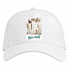 Baseball cap with Print Scrubs Heroes Logo - white