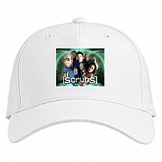 Baseball cap with Print Scrubs Print - white
