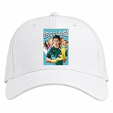 Baseball cap with Print Scrubs Main Theme - white