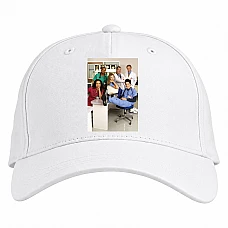 Baseball cap with Print Scrubs All Heroes - white