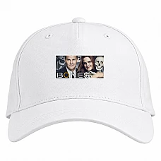 Baseball cap with Print Bones Theme - white