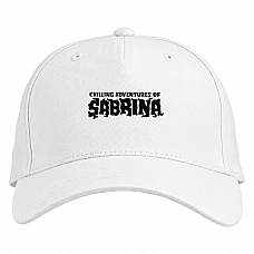 Baseball cap with Print Chilling Adventures Of Sabrina Logo - white