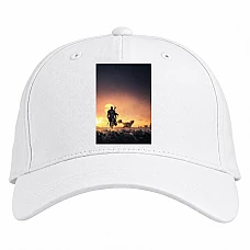 Baseball cap with Print The Mandalorian Theme - white