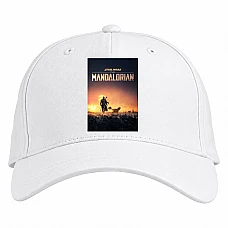 Baseball cap with Print The Mandalorian Print - white