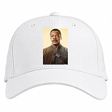 Baseball cap with Print The Mandalorian Greef Carga - white
