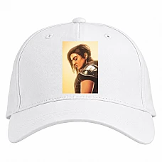 Baseball cap with Print The Mandalorian Cara Dune - white