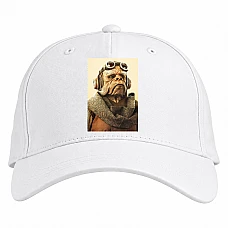 Baseball cap with Print The Mandalorian Kuiil - white