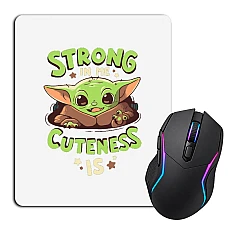 Mouse pad with print The Mandalorian Strong Cuteness Print