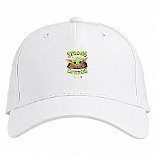 Baseball cap with Print The Mandalorian Strong Cuteness Print - white
